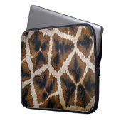 Giraffe Tier Fell Haut Textur wild Leder Muster Laptopschutzhülle (Vorderseite Links)