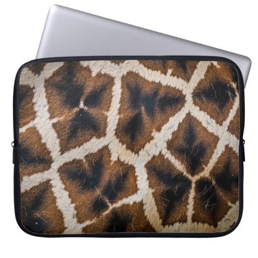 Giraffe Tier Fell Haut Textur wild Leder Muster Laptopschutzhülle (Vorderseite)