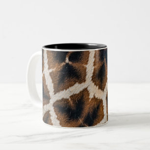 Giraffe Tier Fell Haut Textur wild Leder Muster Zweifarbige Tasse