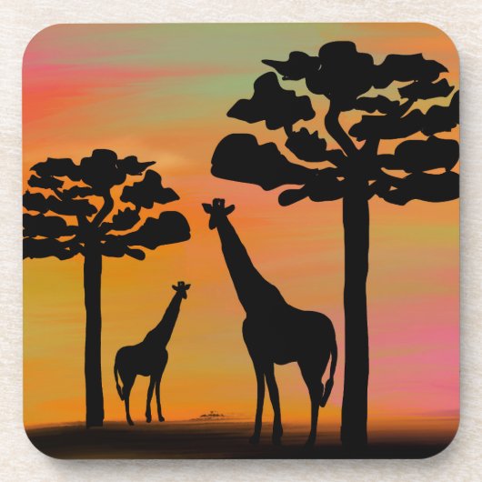 Giraffe Tier Getränkeuntersetzer (Vorderseite)