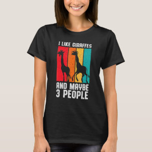 Giraffe Tier I like Giraffen und 3 Personen Intro T-Shirt