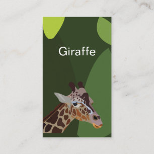 Giraffe Tier Illustration Visitenkarte