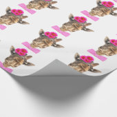 Giraffe Tier komisch niedliche Wasserfarbe Geschenkpapier (Ecke)