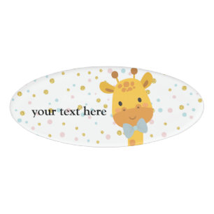 Giraffe, Tier Namenschild