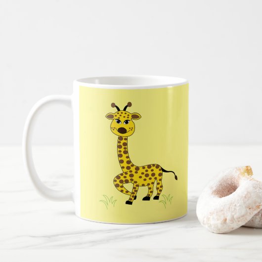Giraffe Tier Süß Kaffeetasse (Mit Donut)