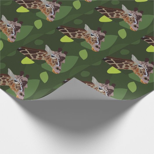 Giraffe Tierdarstellung Geschenkpapier (Ecke)