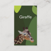 Giraffe Tierdarstellung Visitenkarte (Vorderseite)