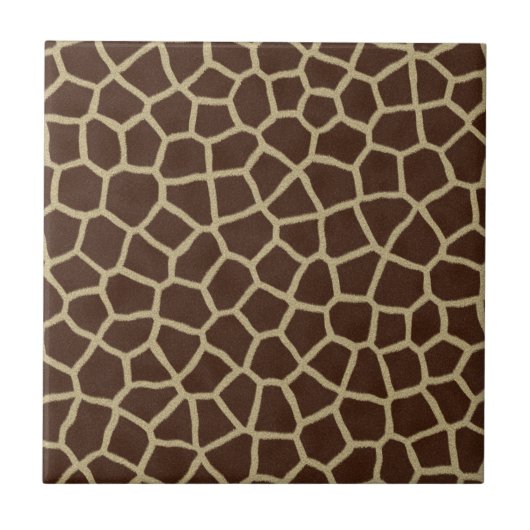 Giraffe Tierdruck Fliese (Vorderseite)