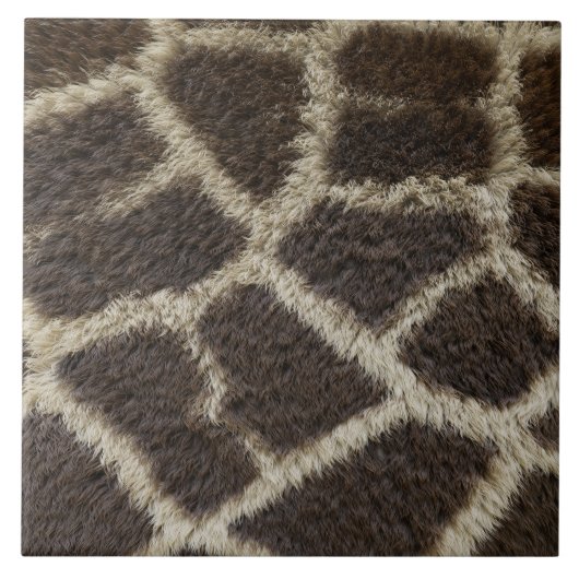 Giraffe Tierfell Haut Textur wild Leder Muster Fliese (Vorderseite)