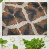 Giraffe Tierfell Haut Textur wild Leder Muster Geschirrtuch (Gefaltet)