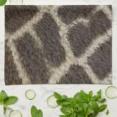 Giraffe Tierfell Haut Textur wild Leder Muster Geschirrtuch (Gefaltet)