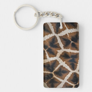 Giraffe Tierfell Haut Textur wild Leder Muster Schlüsselanhänger