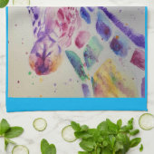 Giraffe tierische Liebe Sie Frauen Name Kunstteppi Geschirrtuch (Gefaltet)