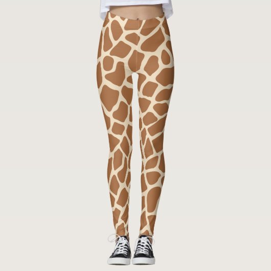Giraffe Tiermuster Leggings (Vorderseite)