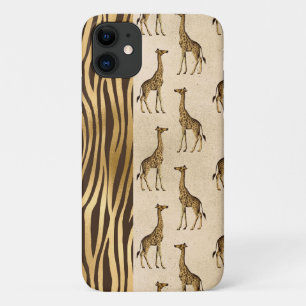 Giraffe & Tiger Print Gold Brown Hübsch Chic Case-Mate iPhone Hülle