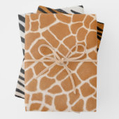 Giraffe Tiger & Zebra Fur Realistische Tierdrucke Geschenkpapier Set (Beispiel)