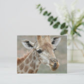 Giraffe Tongue Postcard Postkarte (Stehend Vorderseite)
