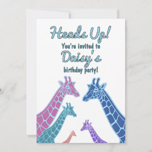 Giraffe Tower Birthday Einladung