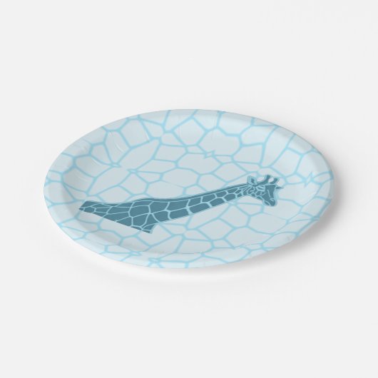 Giraffe Tower Birthday Pappteller (Schrägansicht)