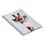 Giraffe Tragend Brillen Blasen Pink Bubble gum Notizblock (Rechte Seite)
