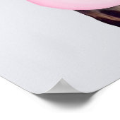 Giraffe Tragend Brillen Blasen Pink Bubble gum Poster (Ecke)