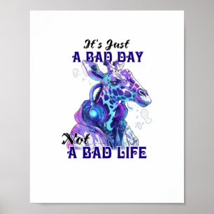 Giraffe trägt eine Sonnenbrille und spielt Gitarre Poster