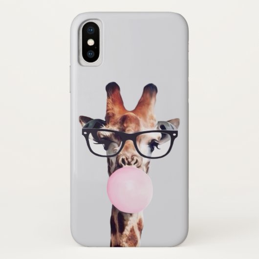 GIRAFFE TRAINGGASEN, DIE EIN PINKBUBBLEGUM BLÖTEN Case-Mate iPhone HÜLLE (Rückseite)