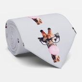 GIRAFFE TRAINGGASEN, DIE EIN PINKBUBBLEGUM BLÖTEN KRAWATTE (Gerollt)