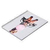 GIRAFFE TRAINGGASEN, DIE EIN PINKBUBBLEGUM BLÖTEN NOTIZBLOCK (Linke Seite)