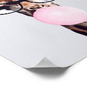 GIRAFFE TRAINGGASEN, DIE EIN PINKBUBBLEGUM BLÖTEN POSTER (Ecke)
