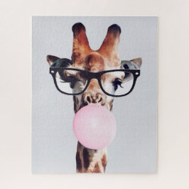 GIRAFFE TRAINGGASEN, DIE EIN PINKBUBBLEGUM BLÖTEN PUZZLE