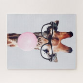 GIRAFFE TRAINGGASEN, DIE EIN PINKBUBBLEGUM BLÖTEN PUZZLE (Horizontal)