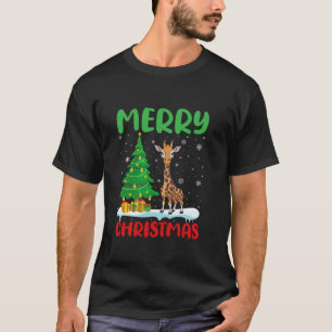 Giraffe Tree Xmas Sweater Men Uganda Weihnachten T-Shirt