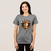 Giraffe Tri-Blend Shirt (Vorderseite voll)