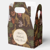 Giraffe & Tropical Blätter Vintage Babydusche Geschenkschachtel (Geöffnet)