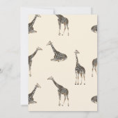 Giraffe Tropical Greenery Animal Birthday Party  Einladung (Rückseite)
