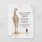 Giraffe TRPG-Zimmer-Party Einladung (Vorderseite)