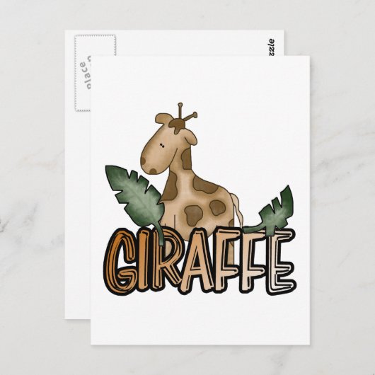 Giraffe Tshirts und Geschenke Postkarte (Vorne/Hinten)