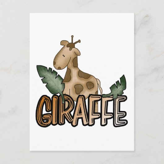 Giraffe Tshirts und Geschenke Postkarte (Vorderseite)