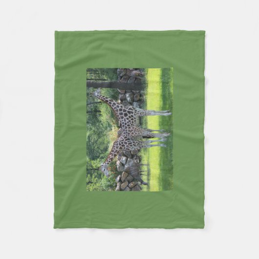 Giraffe Twins Niedlich Personalize Destiny's Fleecedecke (Vorderseite)