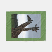 Giraffe Twins Niedlich Personalize Destiny's Fleecedecke (Vorderseite (Horizontal))