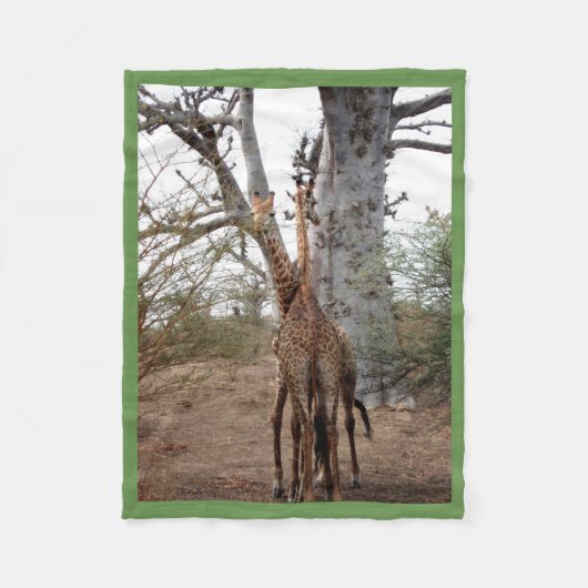 Giraffe Twins Niedlich Personalize Destiny's Fleecedecke (Vorderseite)