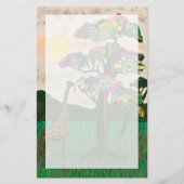 Giraffe über die Flugzeuge Afrikas Briefpapier (Vorderseite)