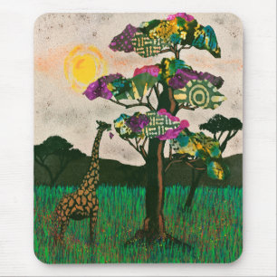 Giraffe über die Flugzeuge Afrikas Mousepad