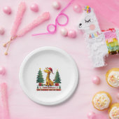 Giraffe Ugly Christmas Sweaters Funny Santa Hat Li Pappteller (Party)