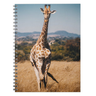 GIRAFFE UMGEBEN VON BRAUNEM GRAS NOTIZBLOCK