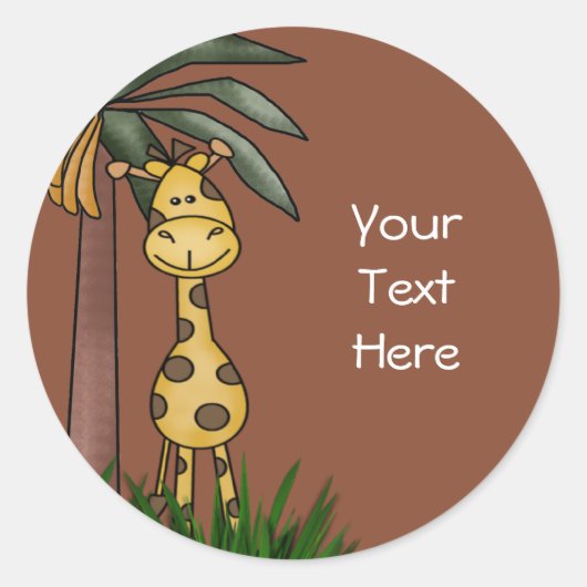 Giraffe-Umschlag Aufkleber und Sticker (Vorderseite)