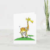 Giraffe und a Zebra-Mitteilungskarten Karte (Vorderseite)