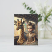 Giraffe und annoyed Fairy Postkarte (Stehend Vorderseite)