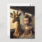 Giraffe und annoyed Fairy Postkarte (Vorne/Hinten)